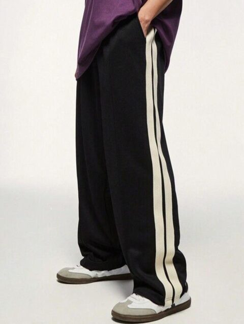 The Modern Soul Men Loose Fit Track Pants | Cotton Blend Baggy Fit Casual Lower for Men